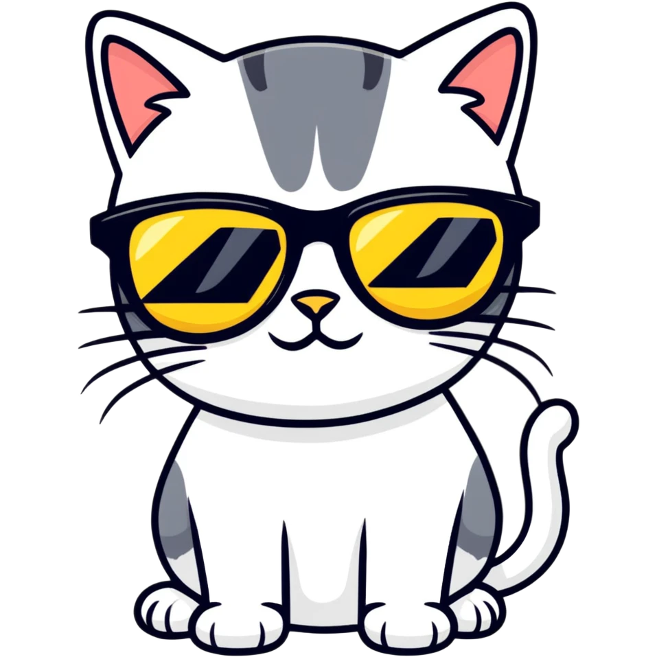Cat with sunglasses emoji
