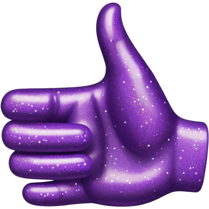 glitter purple hand thumbs up emoji