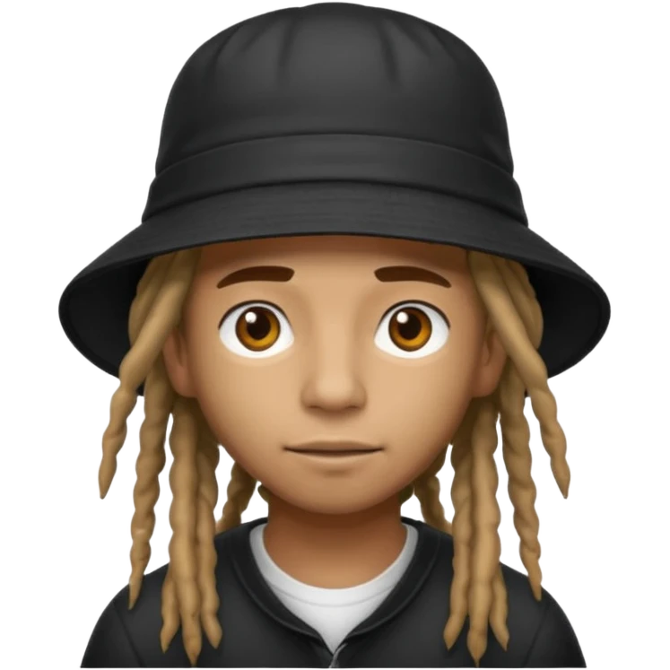 dreadlocks Street artist with blackbucket hat emoji
