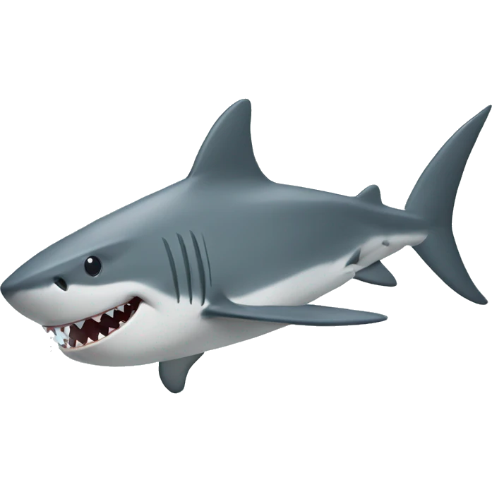 Shark with a cucumber  emoji