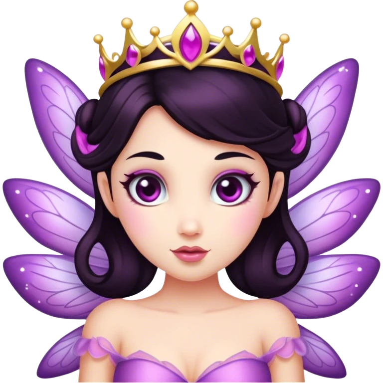 sugar plum fairy with dark hair  emoji