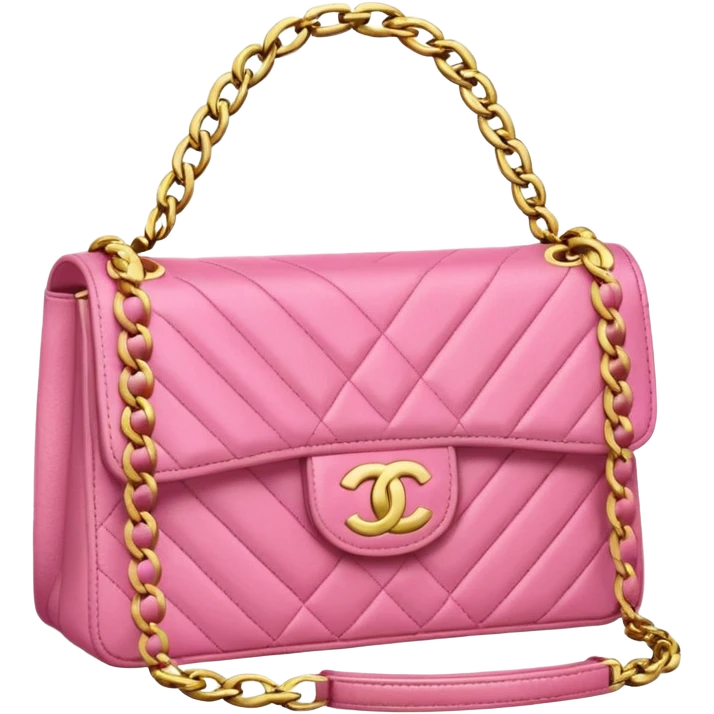 Money stack in a pink Chanel bag  emoji