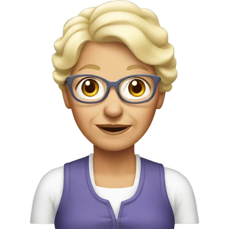 Blonde grandma  emoji
