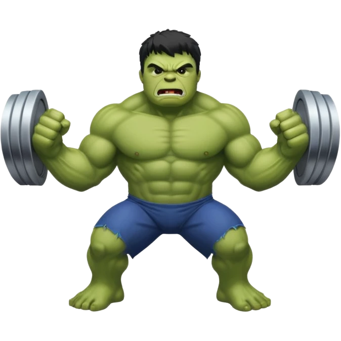 Hulk showing power emoji