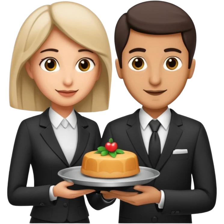 an Arab man tipping a female server emoji