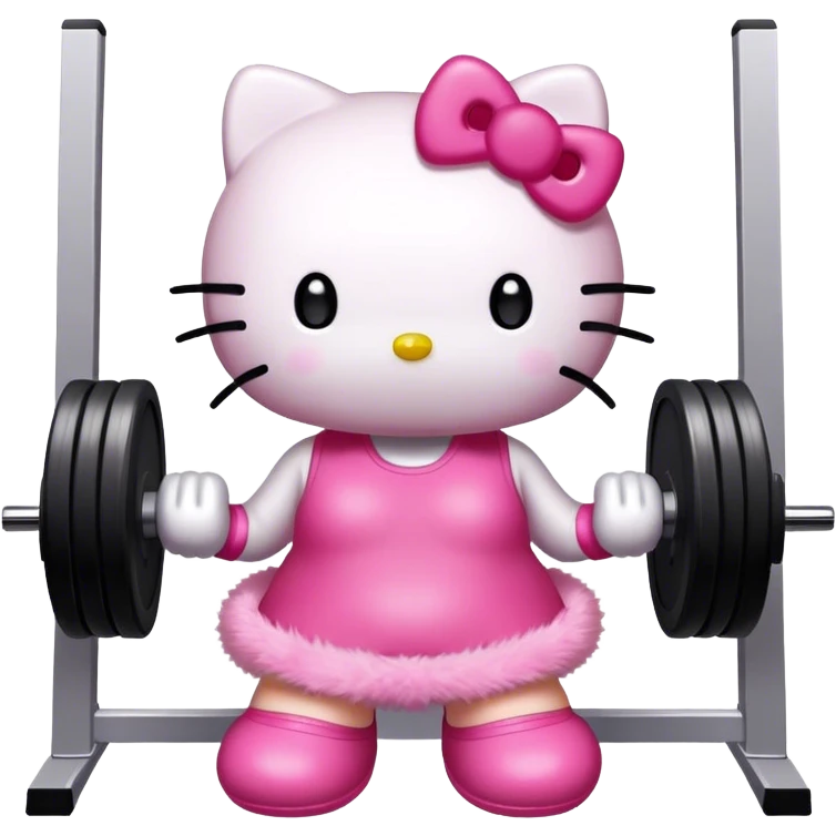 hello kitty in the gym emoji