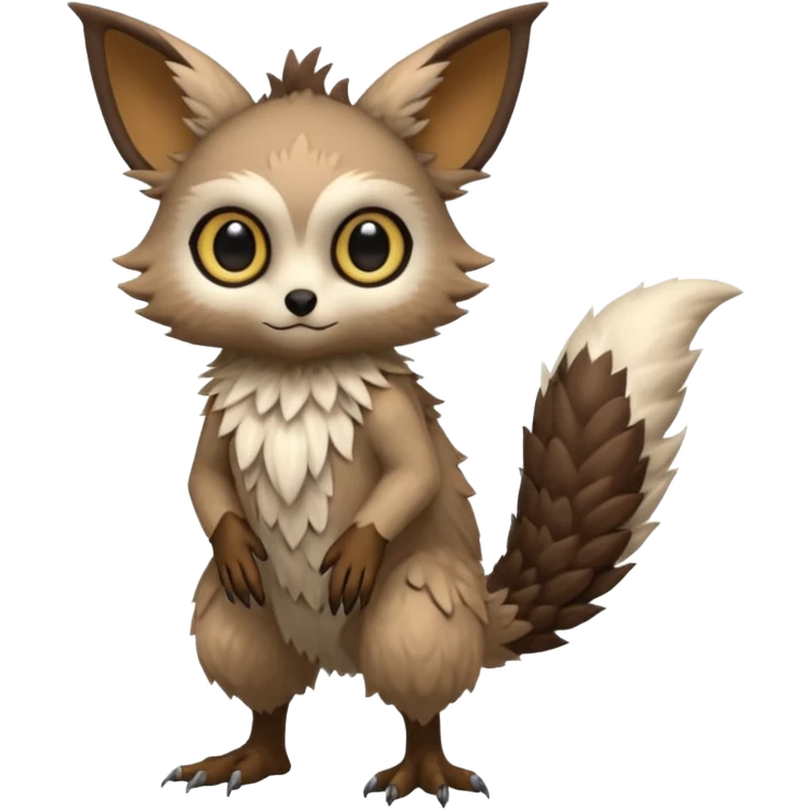 Skogen-Labubu-Trico-Fakémon-hybrid-creature (full body)  emoji