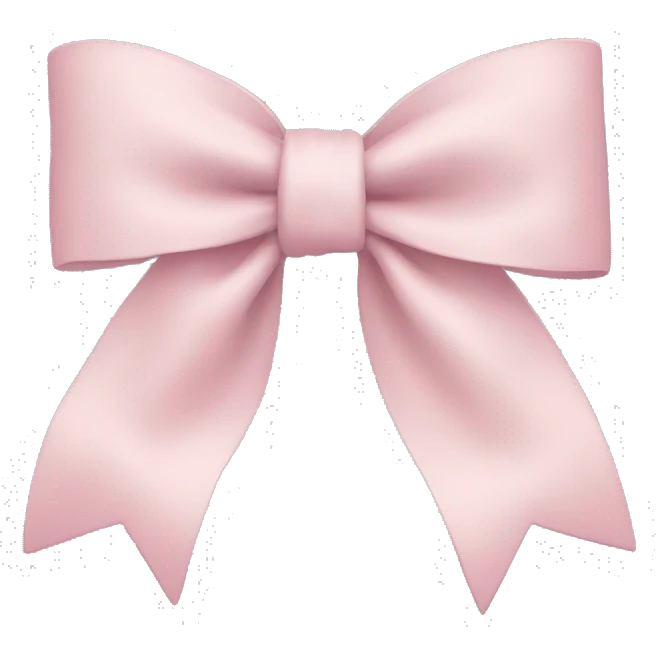 Pale pink bow  emoji