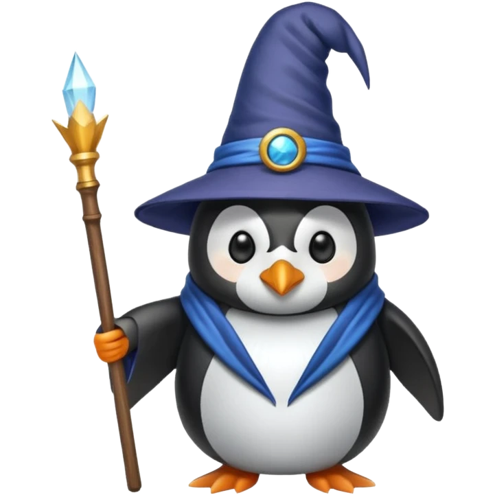 Penguin Wizard emoji