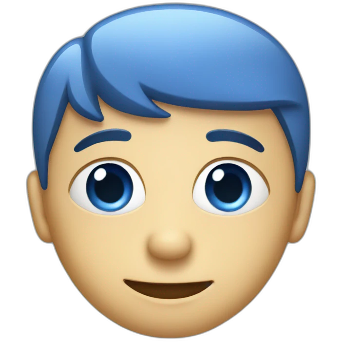 Blue  ID badge emoji