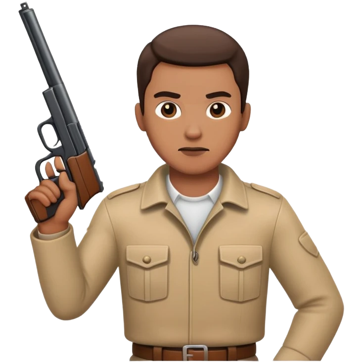 Man holding a gun emoji