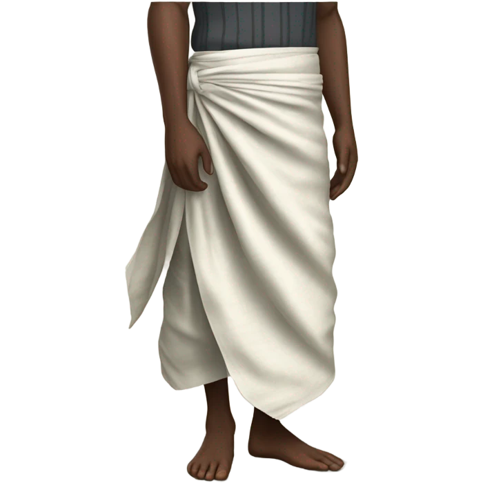 traditional lungi, displayed as if being worn, tied at the waist, with realistic folds and drapes emoji