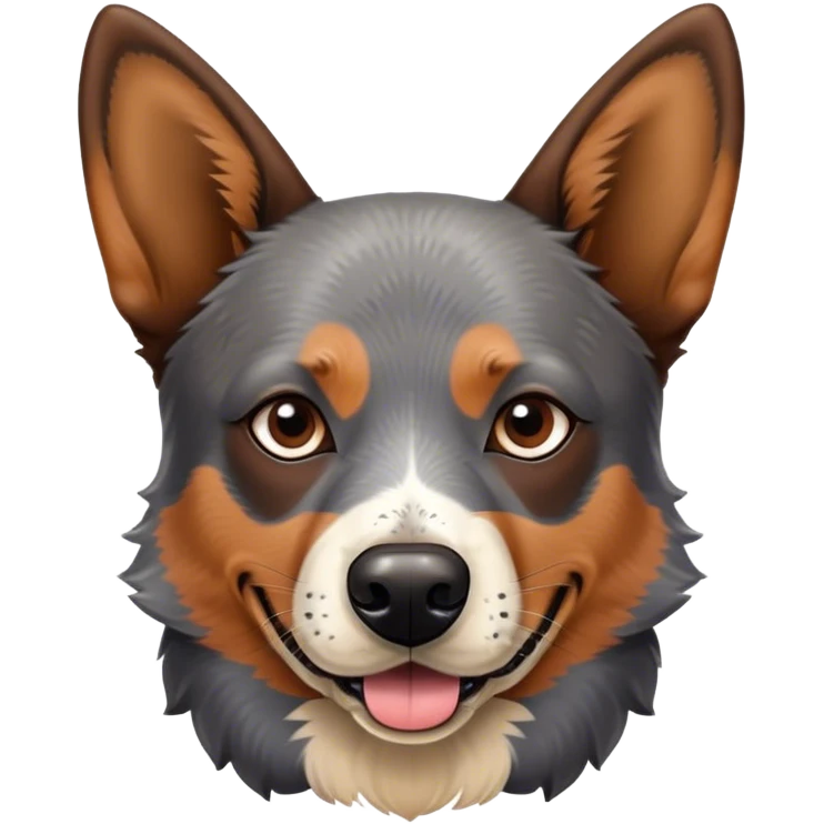 Australian cattle dog mutt dark brown emoji