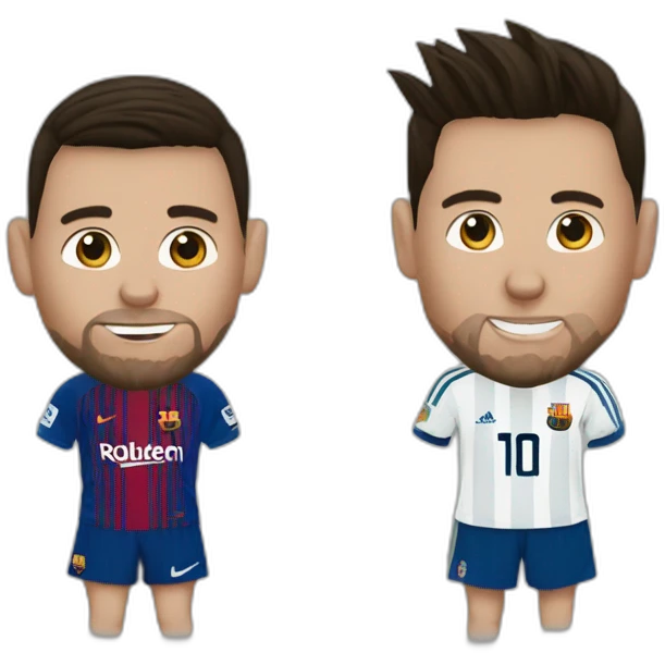 Messi à la cheville de Ronaldo emoji