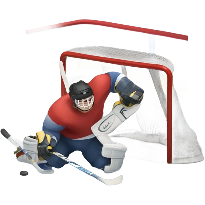 Hockey player scoring emoji