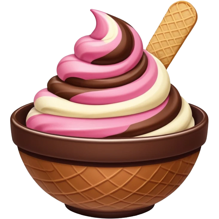 Neapolitan ice creaM in a bowl emoji