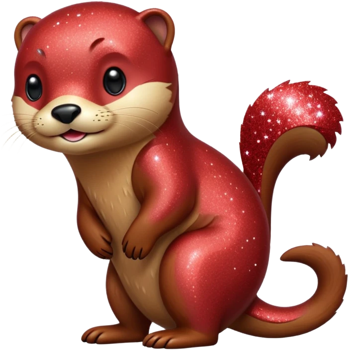 red glitter otter emoji