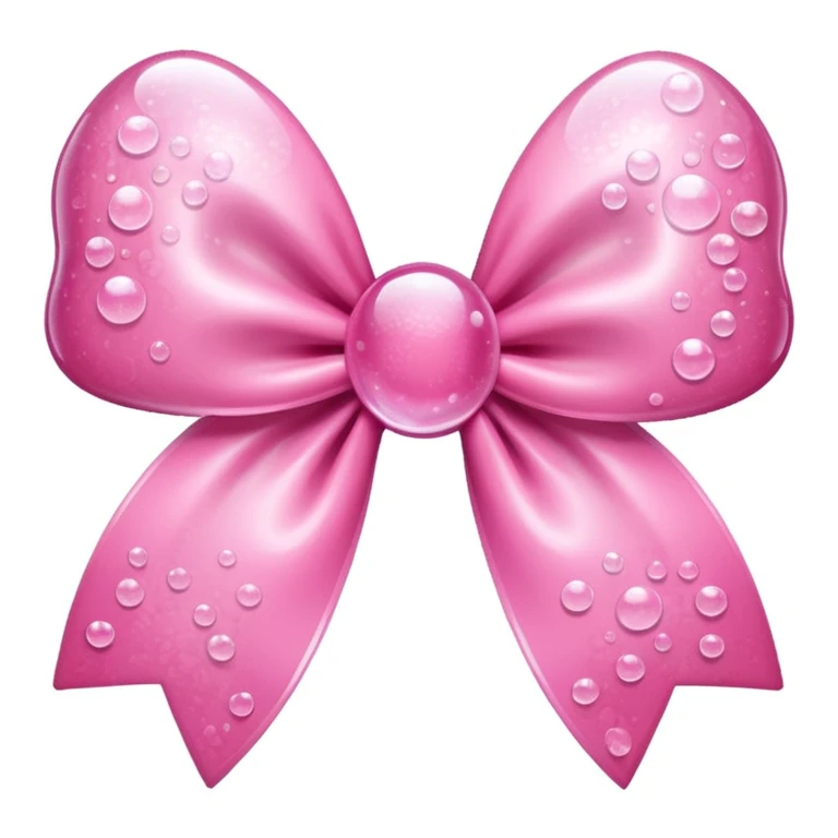 sakura bow with bubble texture emoji