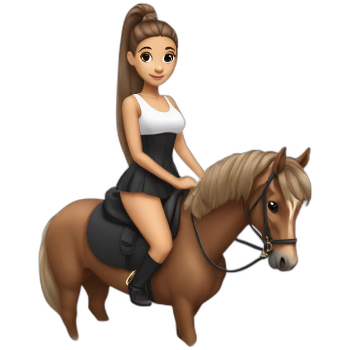 ariana grande avec une longue que de cheval emoji