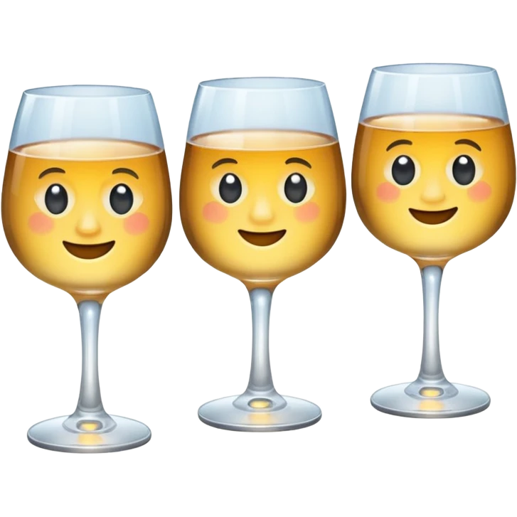 three glasses toasting emoji