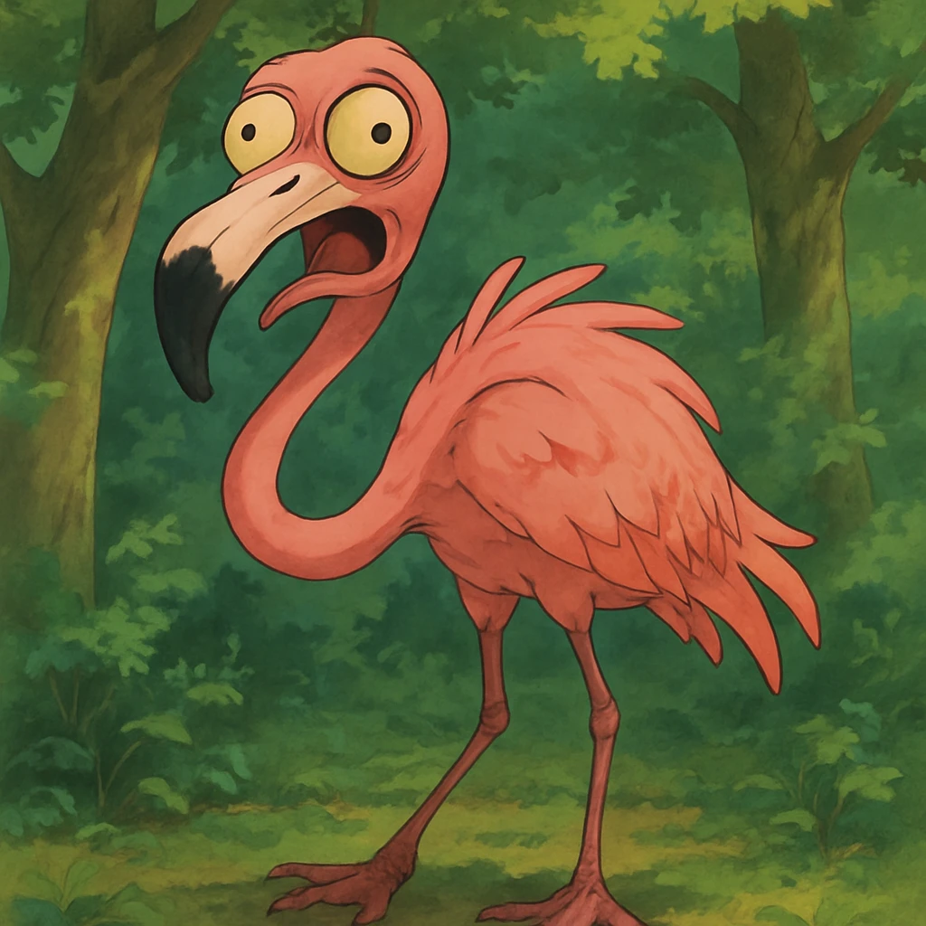 freaky flamingo emoji
