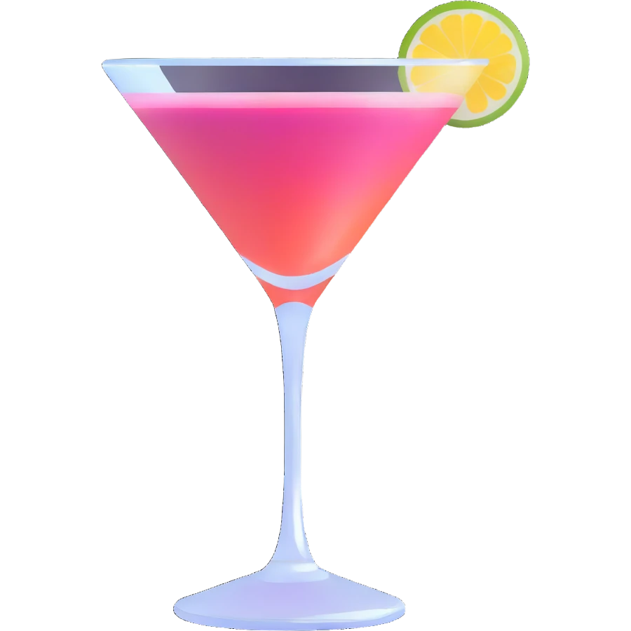 cosmopolitan cocktail in a martini glass emoji
