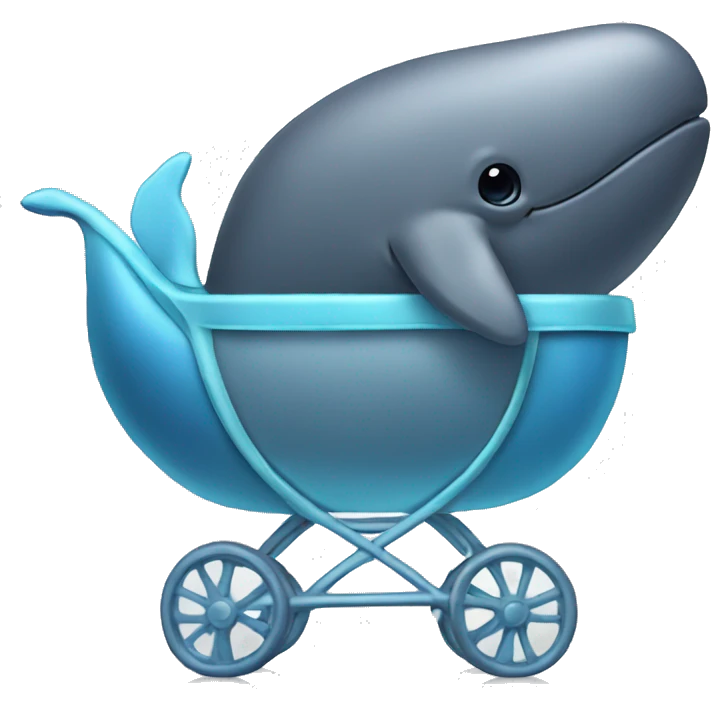 Whale in a stroller emoji