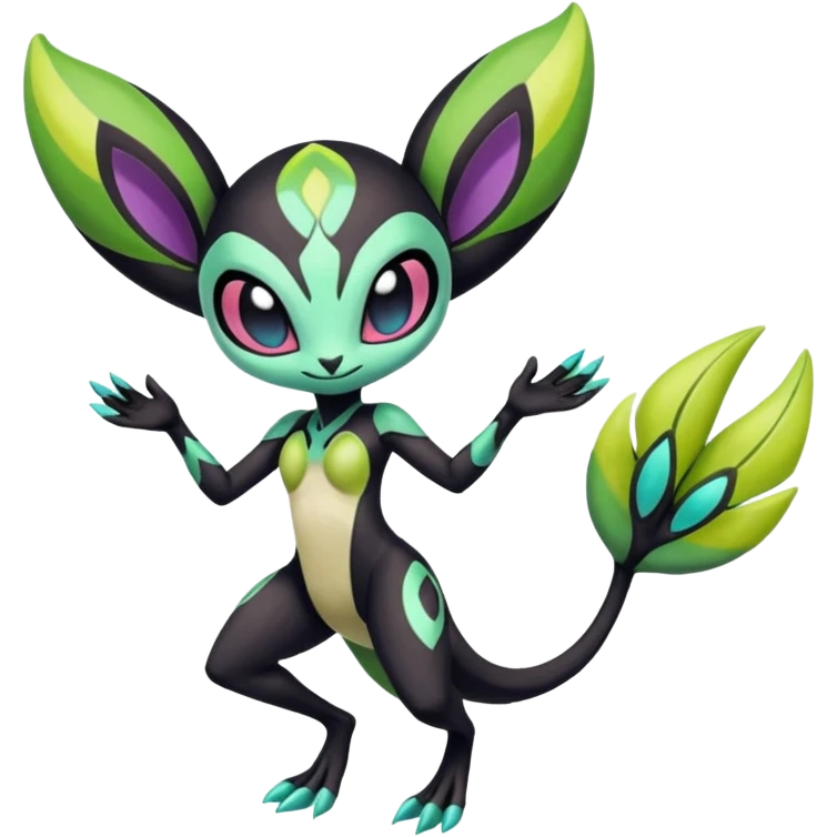 Colorful Exotic Meloetta-Virizion-Venom-Stitch-Fakémon-creature-hybrid emoji