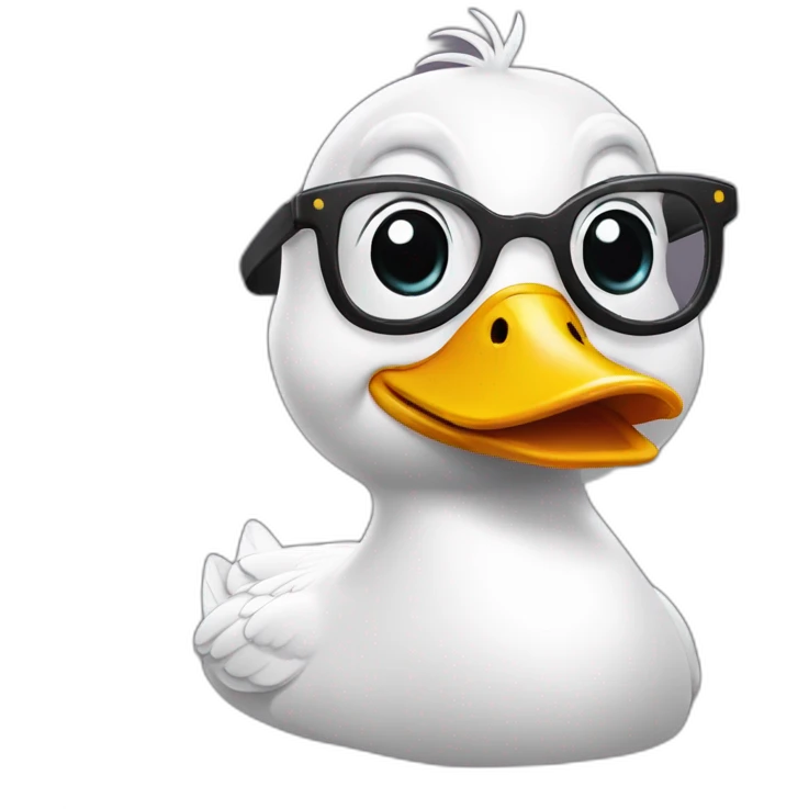 Canard avec des lunettes de soleils emoji