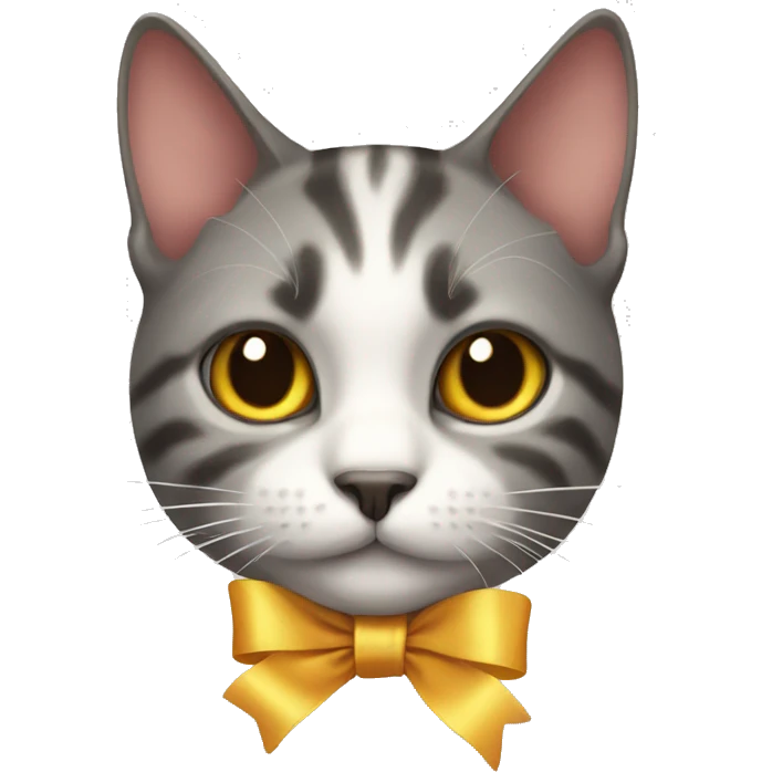 Cat with ribbon emoji