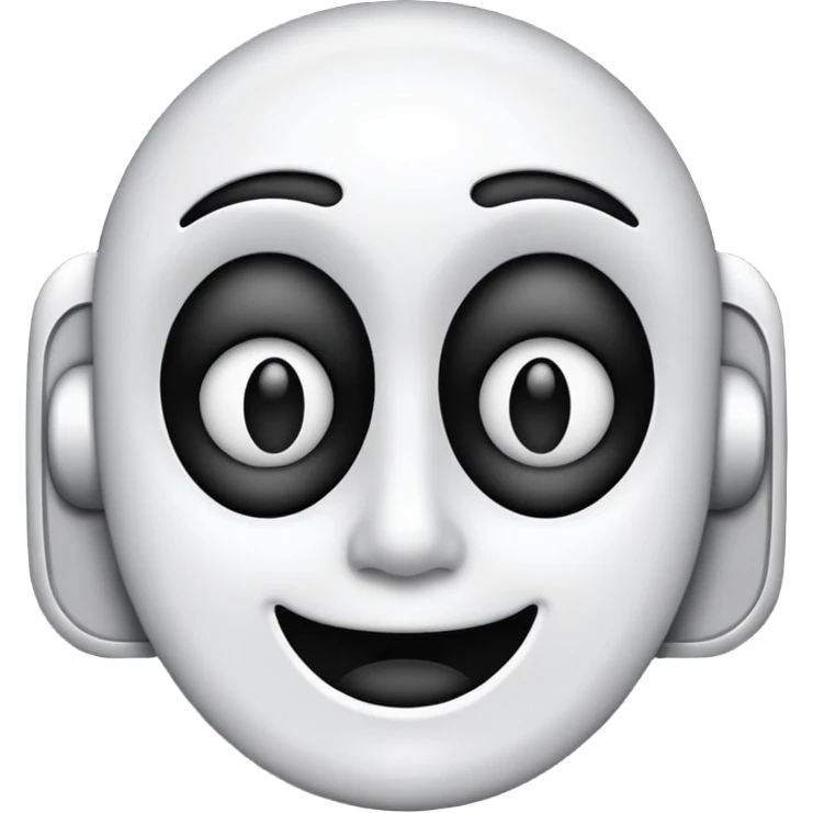 Create this emoji : 🎭 but in White and black  emoji