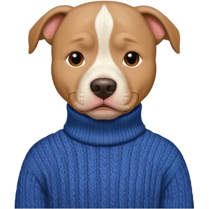 pitbull with a human neck and a sweater pfp emoji