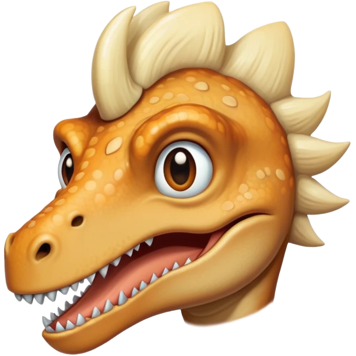 Dinosaur with bleach foils on hair emoji