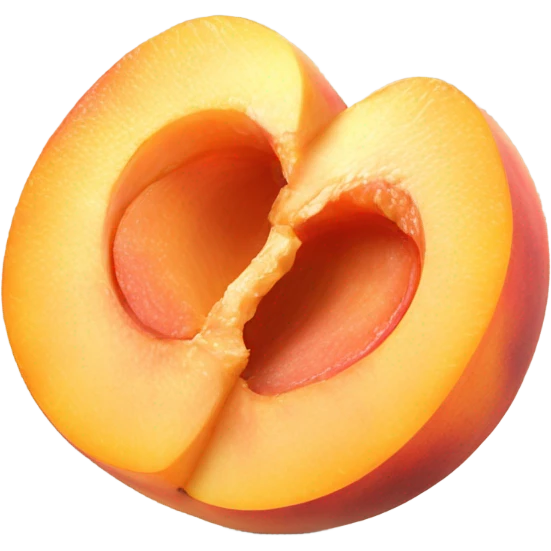 Peach open in the middle with cream emoji