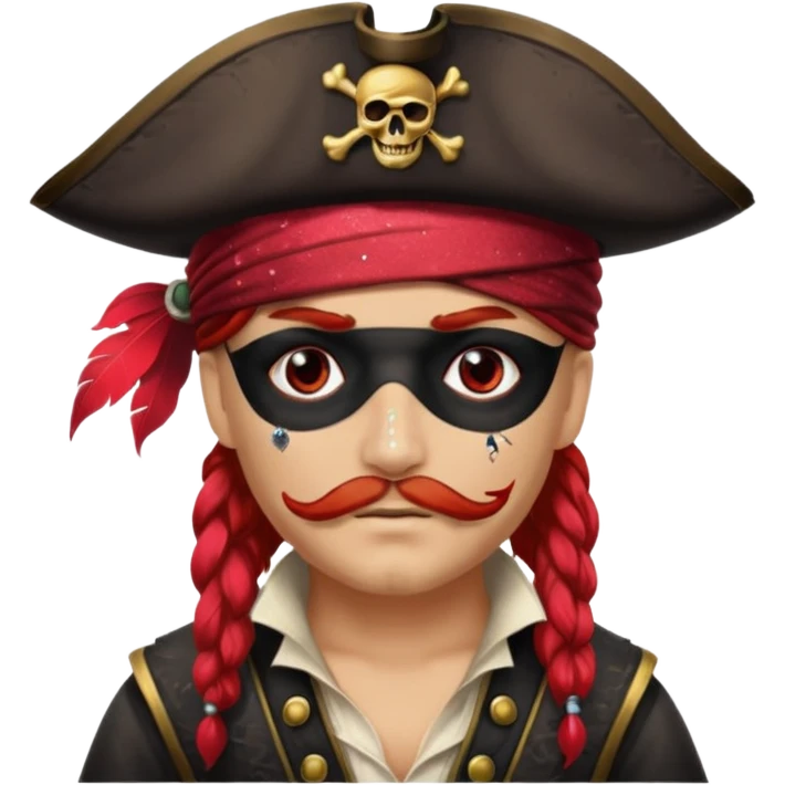 red glitter pirate emoji