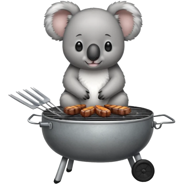 koala siting on a barbecue emoji