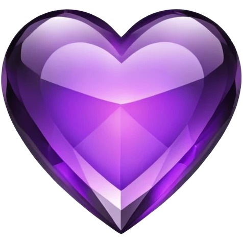 Black crystal heart dark purple emoji