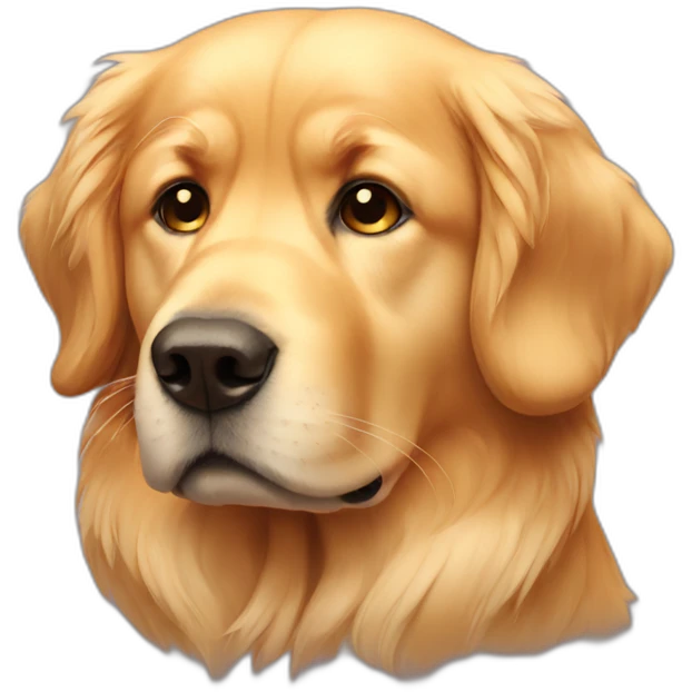 Sad golden retriever emoji