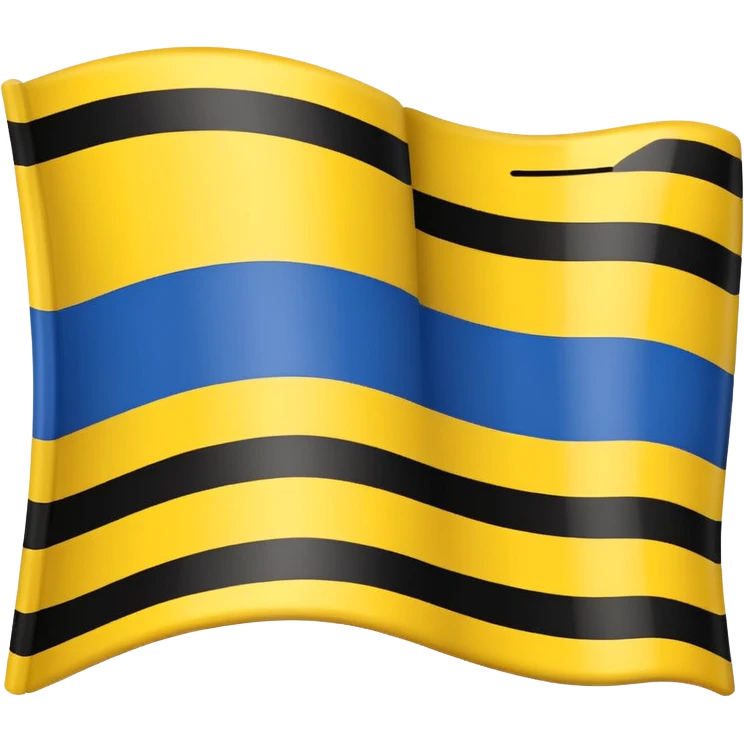 Uma bandeira de país tipo da Ucrânia mais em vez da cor azul vc coloca a cor preta onde fica o azul preto sem a cor azul na bandeira emoji
