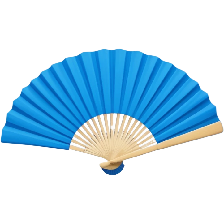 blue paper hand fan emoji