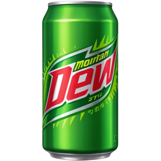 Draw a Mountain Dew can with green label & bold neon logo. emoji