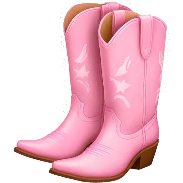 Light pink cowboy boots emoji