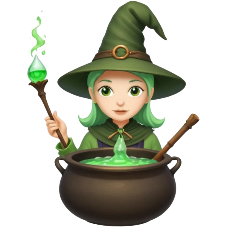 green witch cooking potion emoji