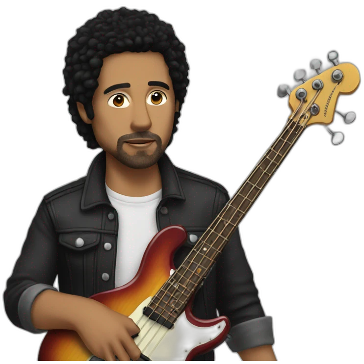 42 year old, bass player, black hair, white dude emoji