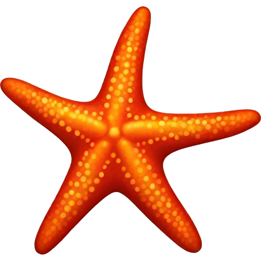 red and orange starfish emoji