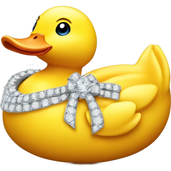 Rubberduck shaped 56-carat diamond emoji