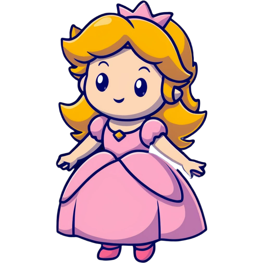 Princess Peach from Mario Bros emoji
