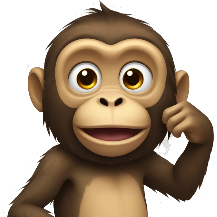 monkey waving emoji