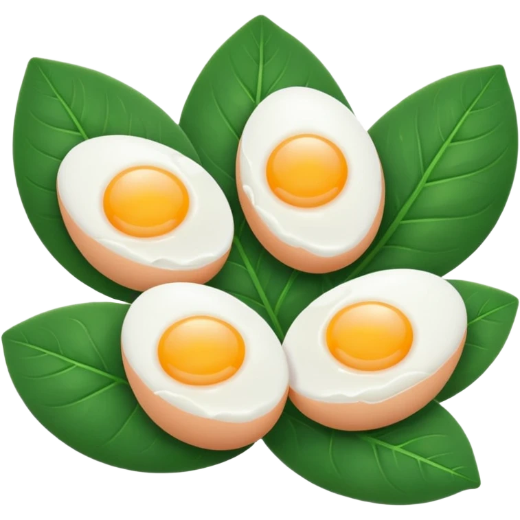 eggs on leaf emoji