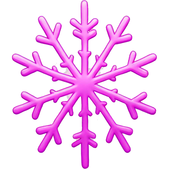 Pink snowflake emoji